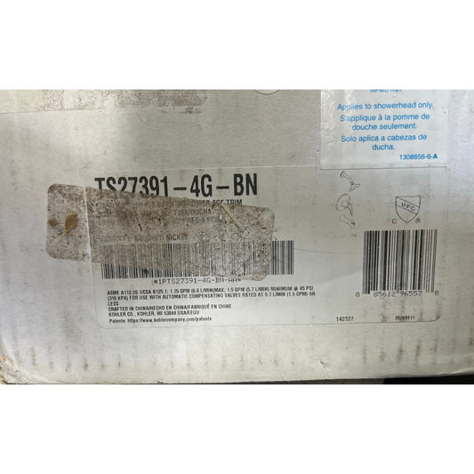 Kohler TS27391-4G-BN  Simplice Rite-Temp bath shower trim kit, 1.75gpm