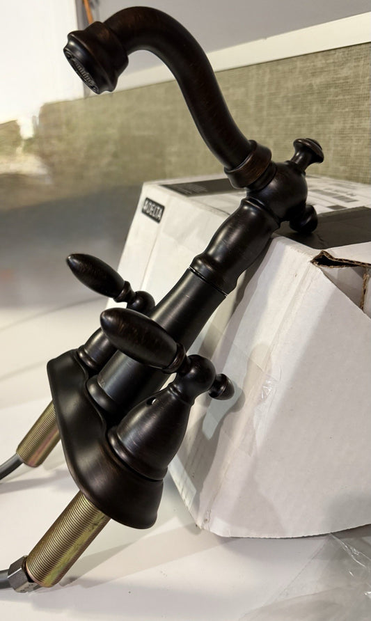 Delta 2155-RBLHP two handle bar / prep faucet less handle  in Venetian Bronze