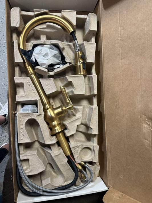 Kohler K-99259-2MB Artifacts faucet paired with 99270-2mb-pot filler