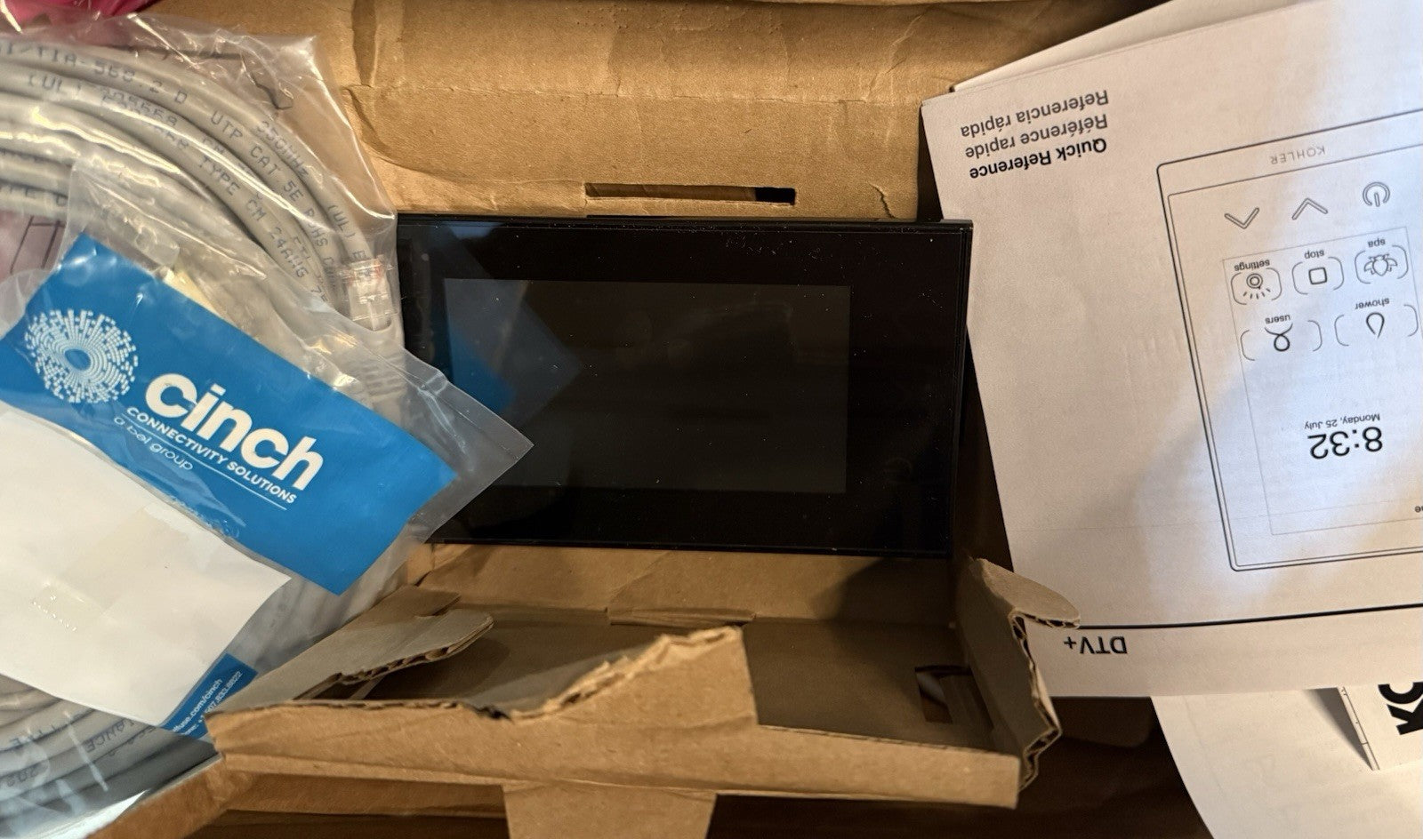 Kohler DTV+ Digital Shower Interface Black Touchscreen K-99693-P-NA