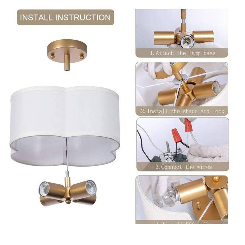 Viluxy Semi Flush Mount Ceiling Light