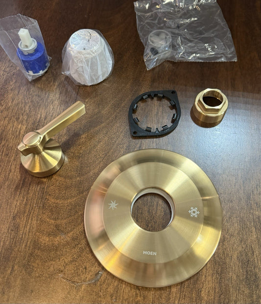 Moen UTS3911BG Flara M-CORE Pressure Balance Valve Trim Only – Brushed Gold