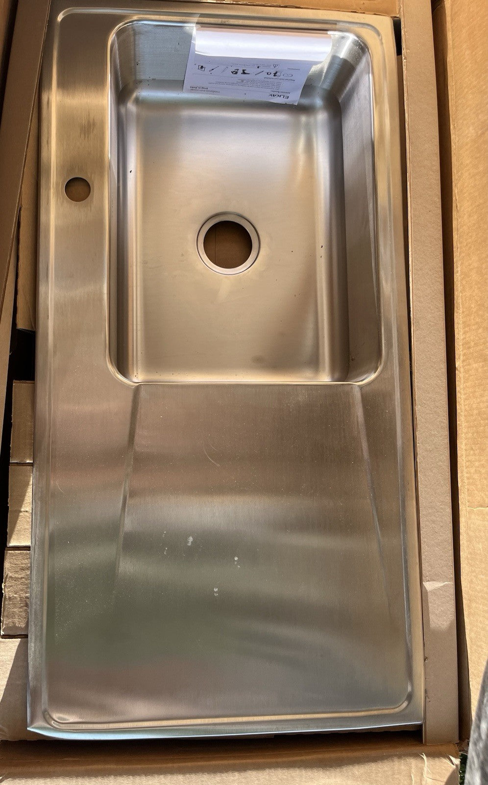 Elkay ILR4322L3 Lustertone Classic Stainless Steel Kitchen Sink 43"x22"–3-Hole