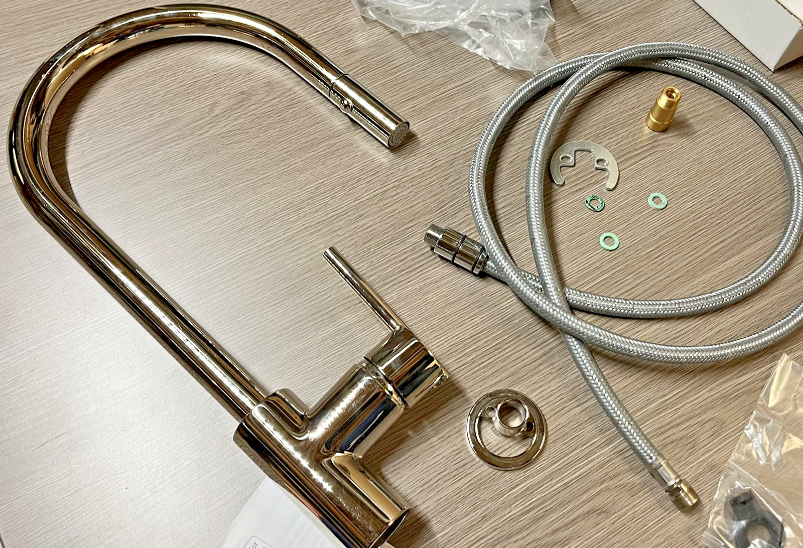 Rohl CY57L-PN2 Pirellone Single Hole Pull-Down Kitchen Faucet – Satin Nickel Fin