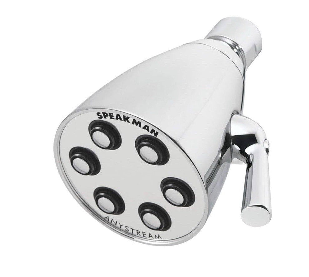 Speakman 3-Spray Patterns Fixed Showerhead 2.5 Gpm Polished Chrome 2.75" SR-2252