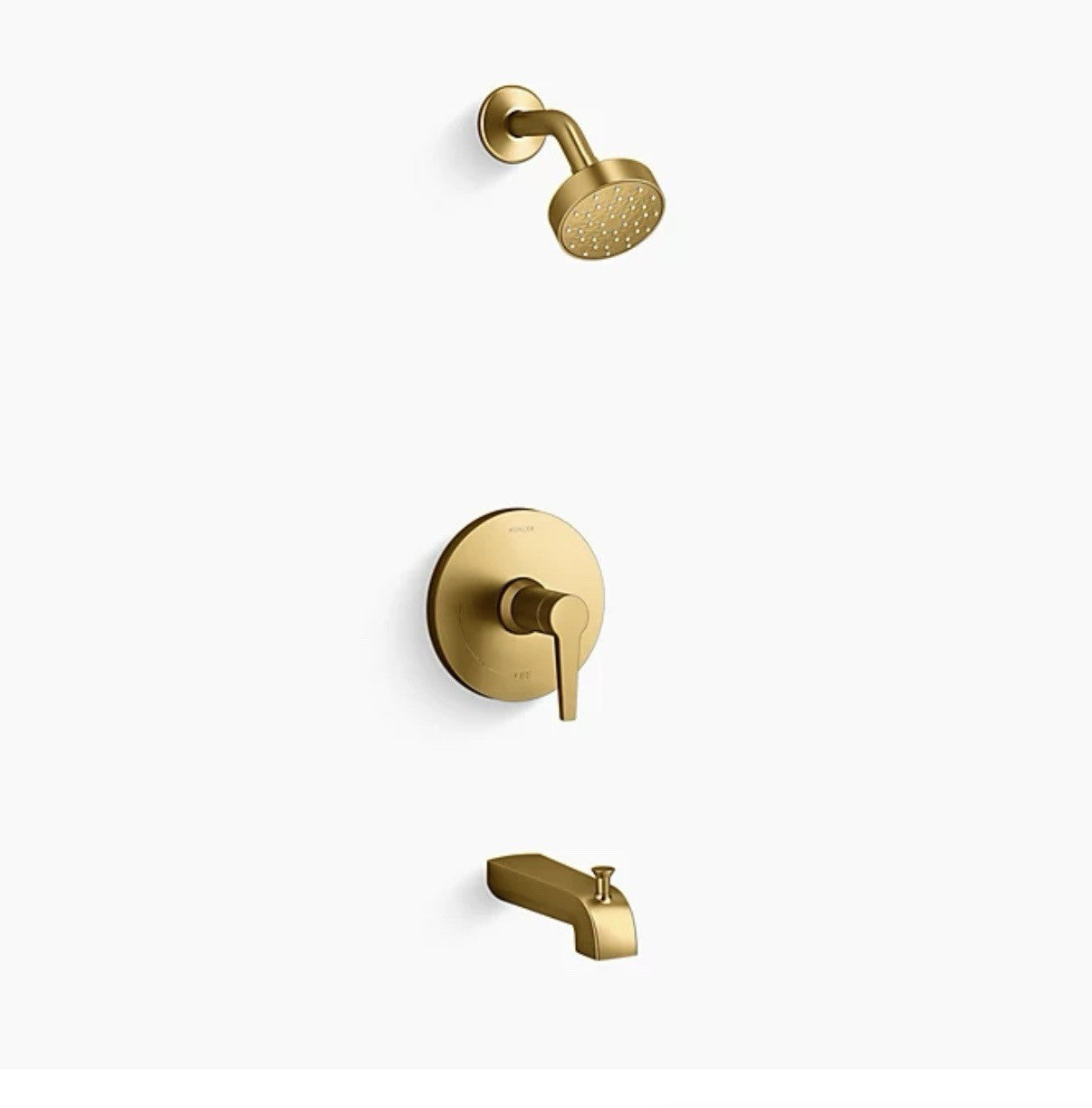 Kohler Pitch Bath/Shower Trim Kit TS97074-4G-2MB – Vibrant Moderne Brass