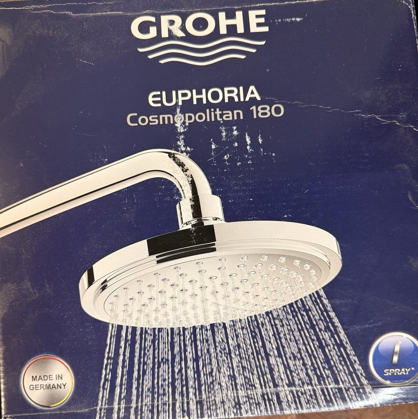 Grohe 27492000 Euphoria Cosmopolitan 180 1-Spray Fixed Shower Head Starlight