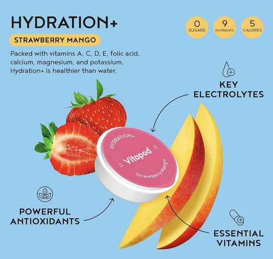 Vitapod Hydra+ Strawberry Mango Electrolyte Hydration Drink Pods