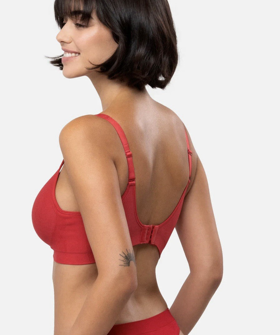 Underoutfit- 460 The Perfect Neckline Bra, size Large  Red