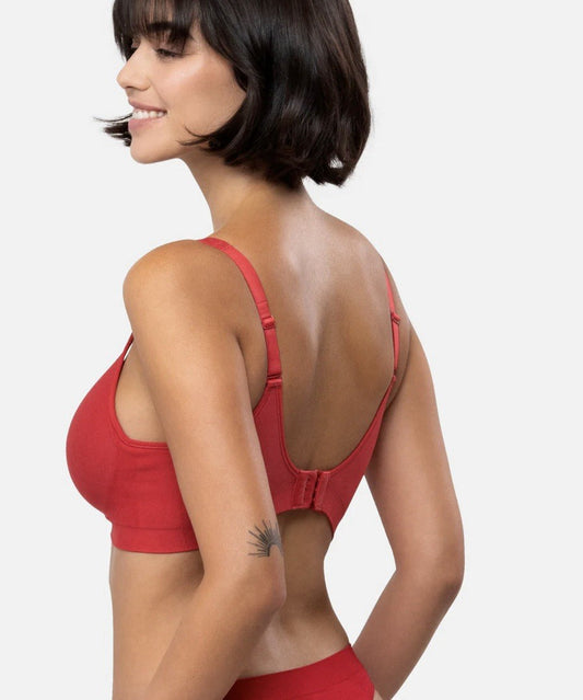 Underoutfit- 460 The Perfect Neckline Bra, size Large  Red