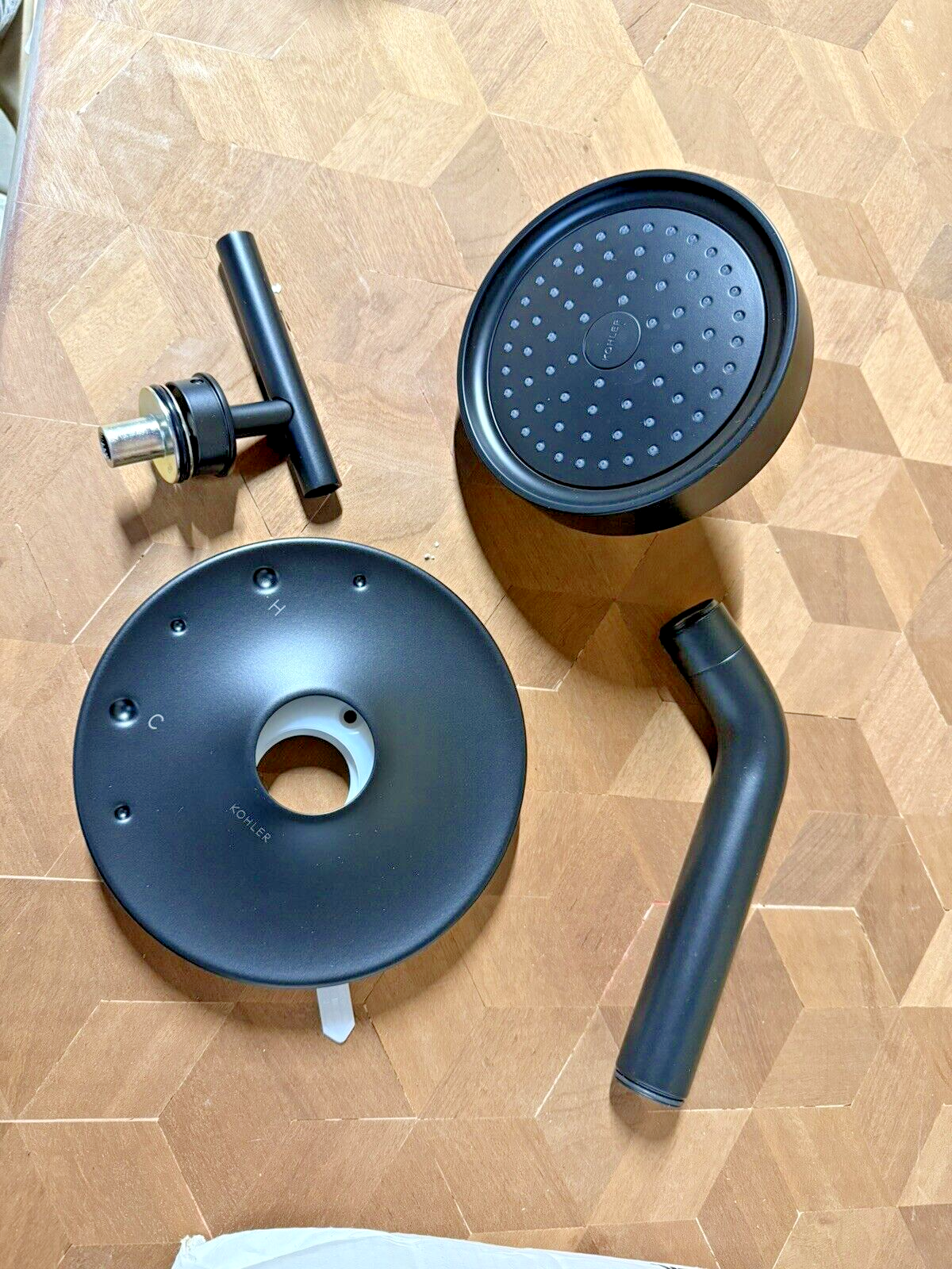 Kohler K-TS14422-4-BL Purist Lever Handle Bath/Shower Faucet Trim Kit, Matte Bla