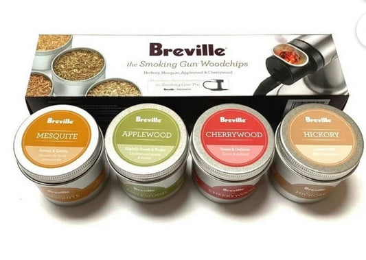 Breville BSM600AWC0NUC1 4 Flavor Smokehouse Wood Chips Kit for Smoking Gun
