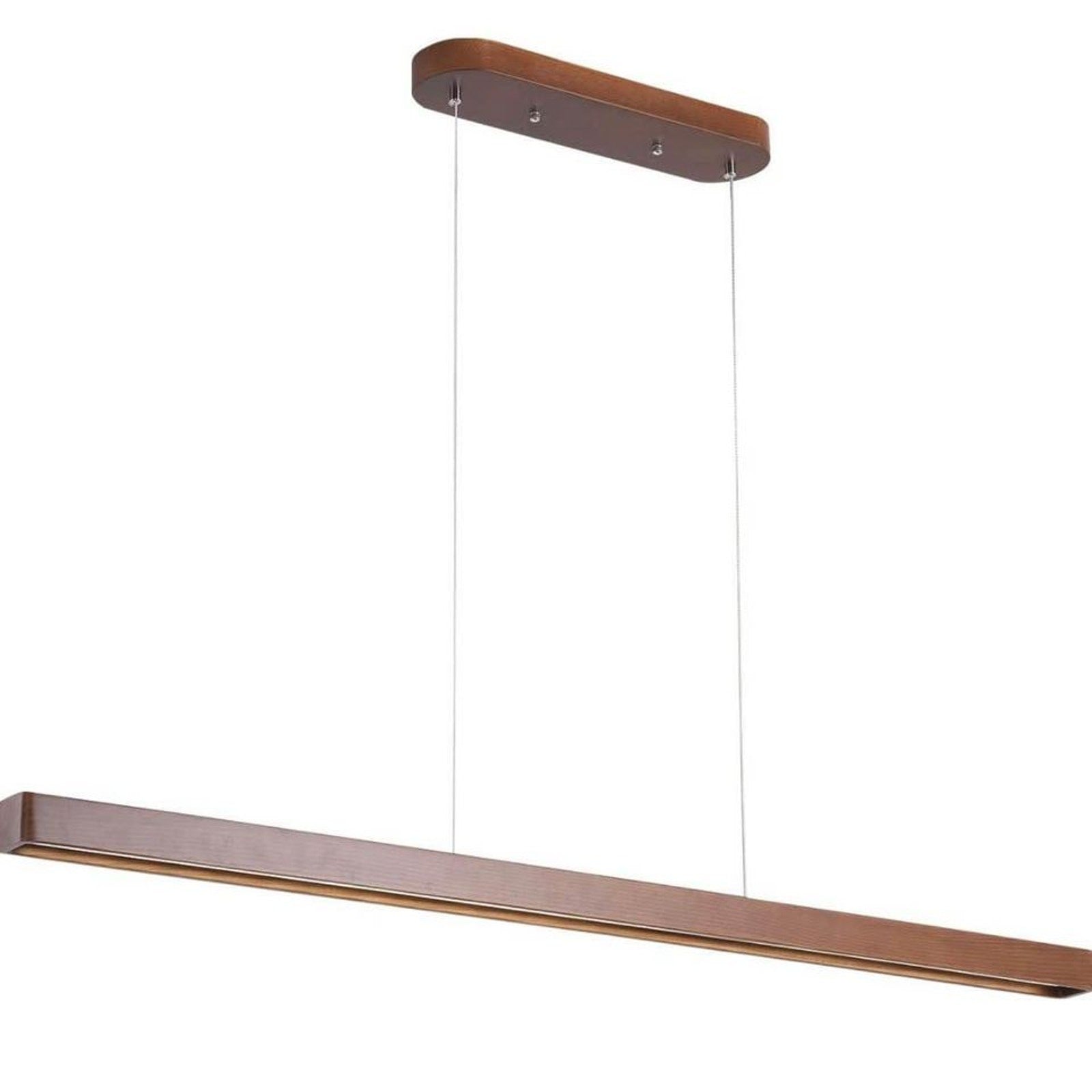 🪵 LED Wooden Linear Pendant Island Table Light – Natural Warmth Meets Modern El