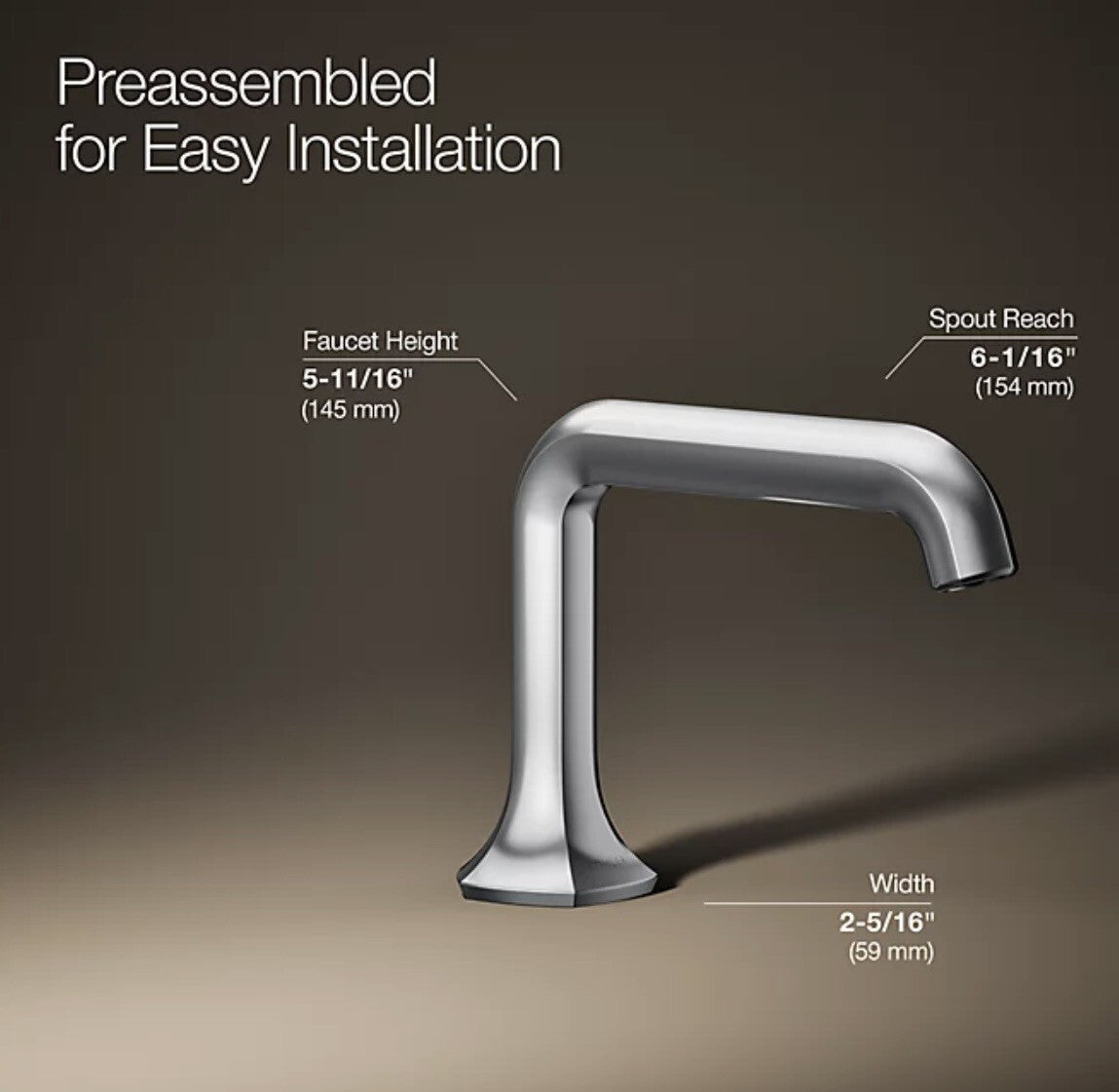 Kohler K-27009-CP Modern Polished faucet