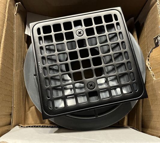 Kohler Clearflo Square design tile-in shower drain K-9136-BL
