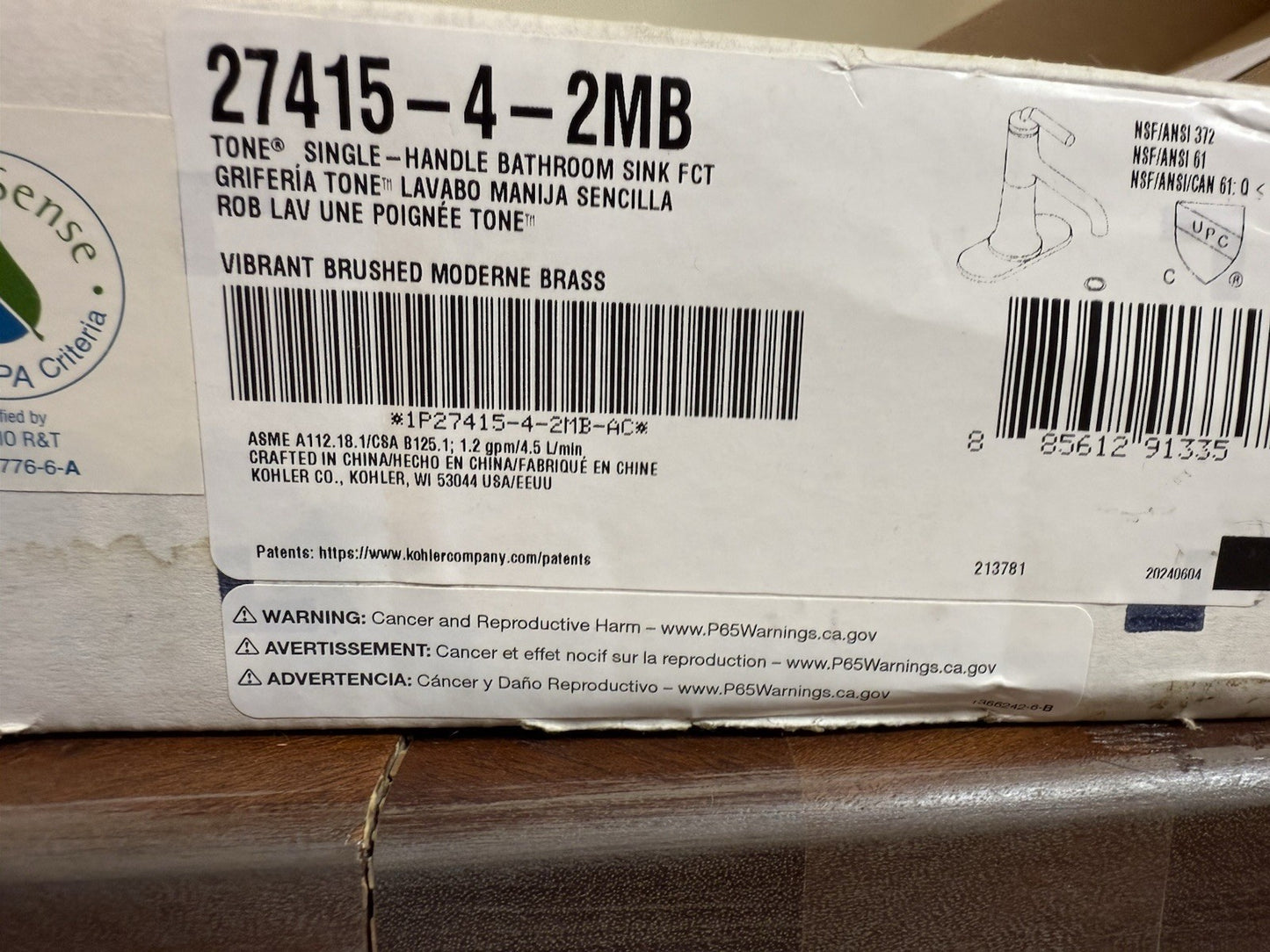 Kohler Tone 1-Hole 1.2 GPM Bathroom Sink Faucet 27415-4G-2MB – Moderne Brass