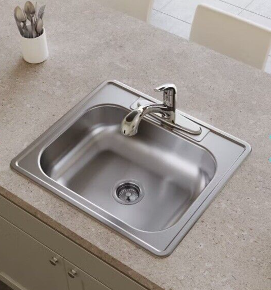 Elkay D125221 Dayton 25" Drop In Kitchen SInk Stainless Steel - 1 Faucet Hole