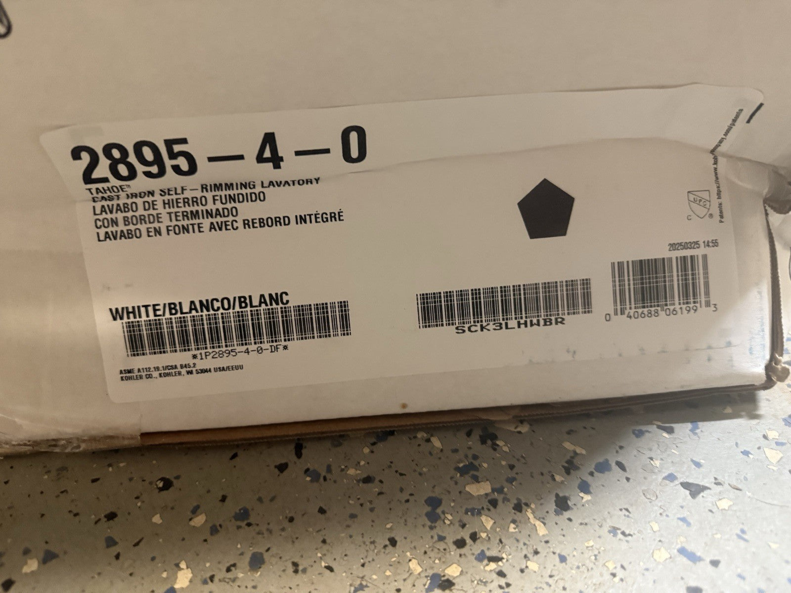 KOHLER K-2895-4-0 TAHOE 21X19 LAVATORY/4CC
