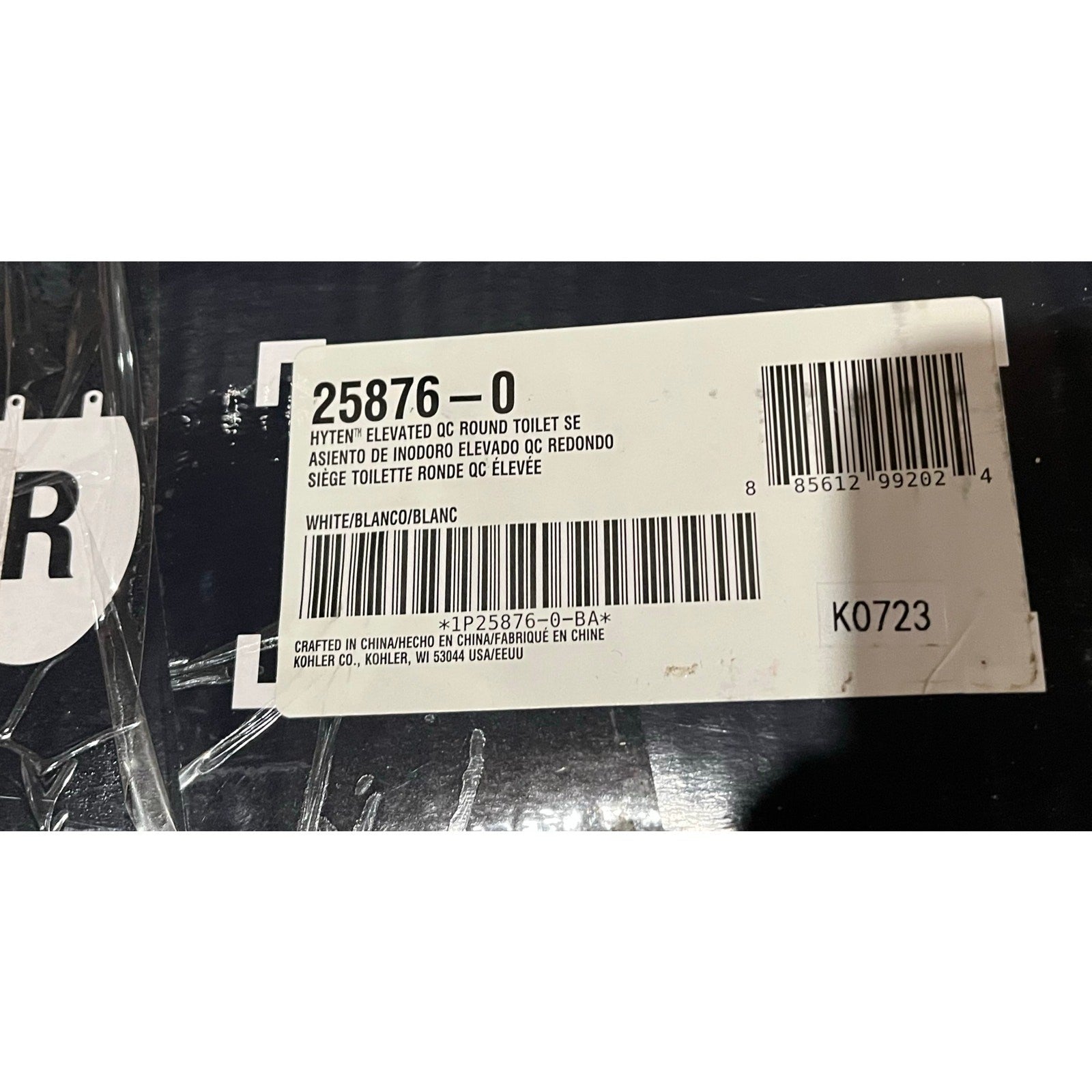 Kohler 25876-0 Hyten Elevated Quiet Close Round Seat