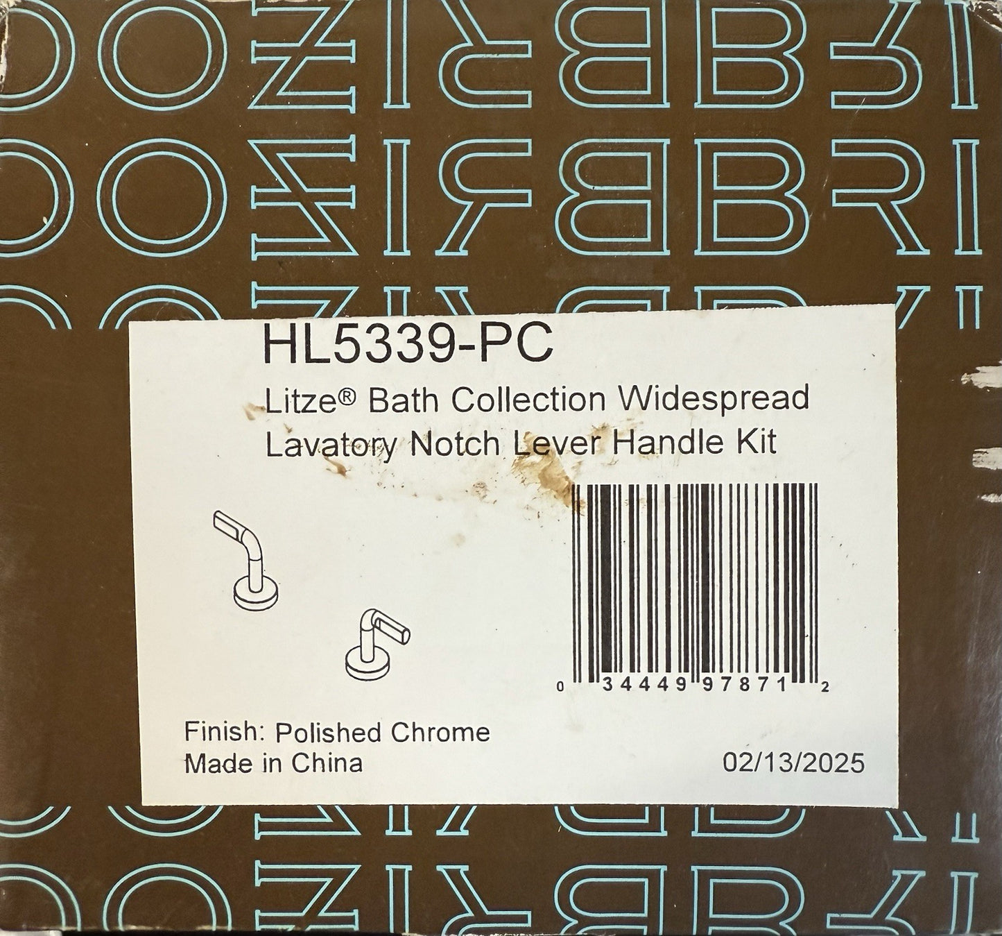 Brizo HL5339-PC Cross Handle Pair Polished Chrome for Sensori Trim Valve