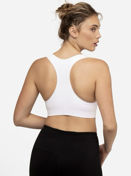 The NowSunday Racerback Sports Bra (sewn in pads) 1145 white, size XL