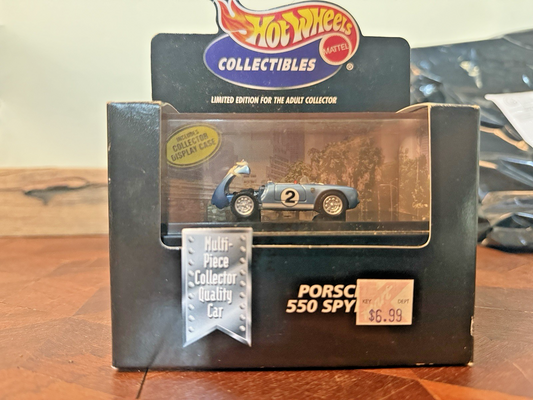 HOT WHEELS COLLECTOR*PORSCHE 550 SPYDER*BLUE*BLACK BOX*SEALED PACKAGE*1998*