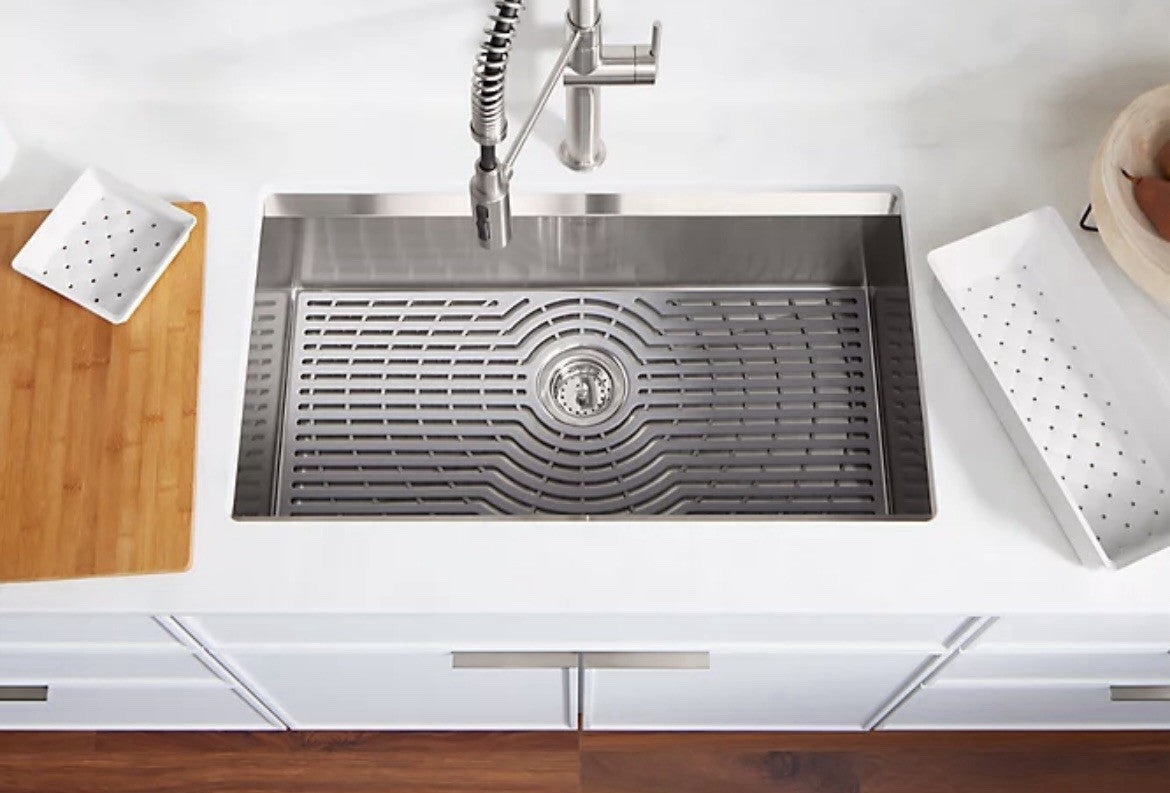 KOHLER 80084-2PC-NA Task 33" Stainless Steel Dual Mount Kitchen Sink Single