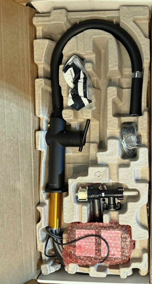 KOHLER Crue Kitchen Faucet – Matte Black (K-22974-BL) Pull-Down Style