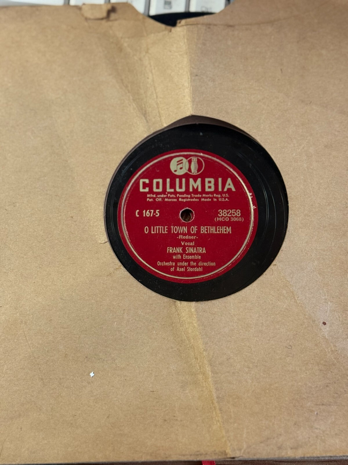 Frank Sinatra Columbia C-167 78 RPM 10" Shellac Xmas Record Set 1940s Vtg