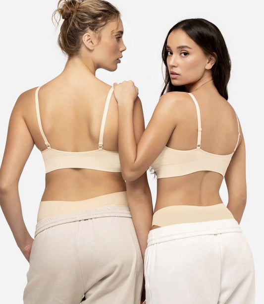 Underoutfit Neckline Pullover Bralette - 450 Sand, size S