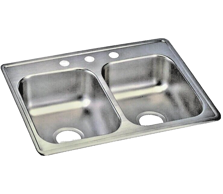 Elkay D225194  Dayton 25" Drop In Double Basin Stainless Steel