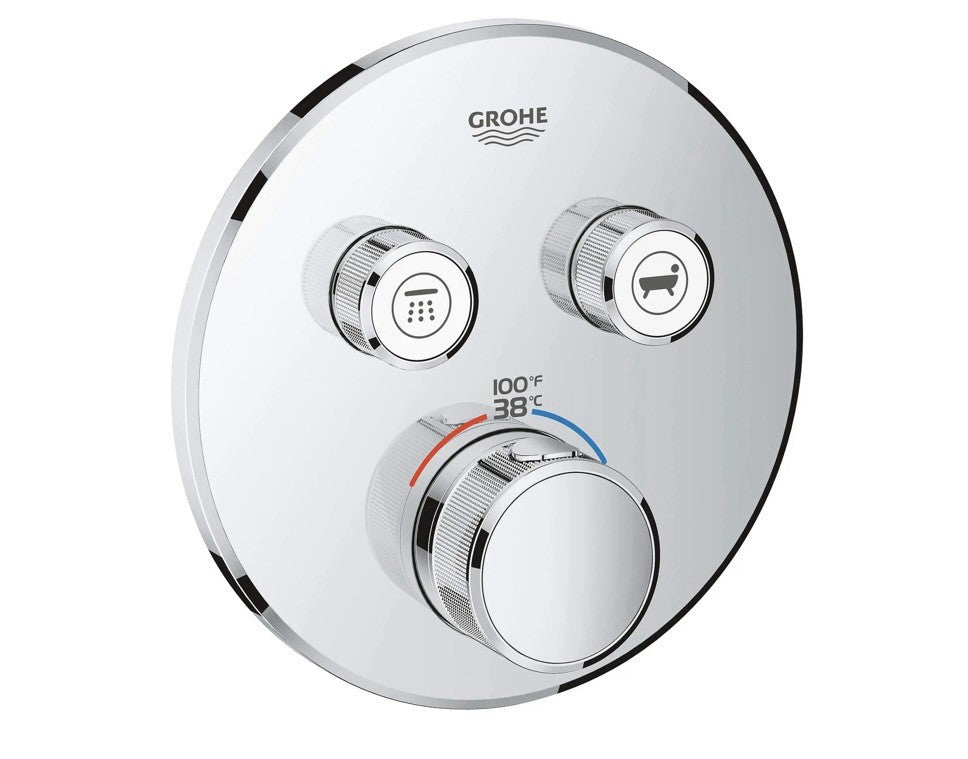 Grohe 29137000 Grohtherm SmartControl Dual Thermostatic Trim – Chrome 💧 Sleek &
