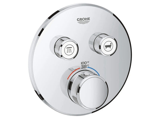 Grohe 29137000 Grohtherm SmartControl Dual Thermostatic Trim – Chrome 💧 Sleek &
