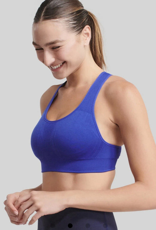 The NowSunday Racerback Sports Bra (sewn in pads) 1145 Dazzling Blue 2xl