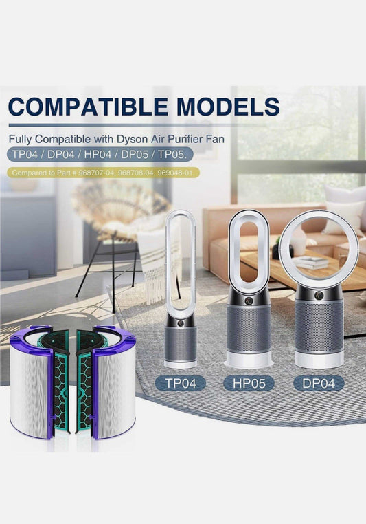 Dyson TP04 HP04 TP05 2-in-1 HEPA + Carbon Filter Replacement 360° Combi