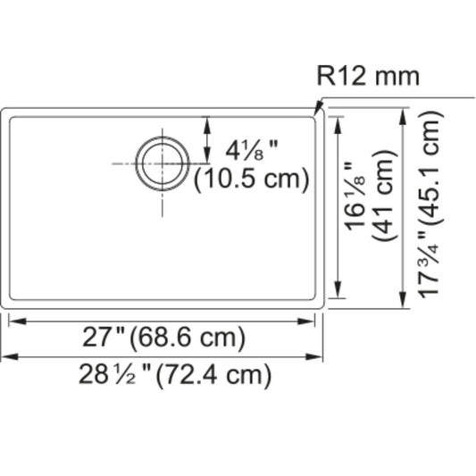 Franke Cube CUX11027-ADA 27" Stainless Steel Undermount Kitchen Sink – ADA Compl