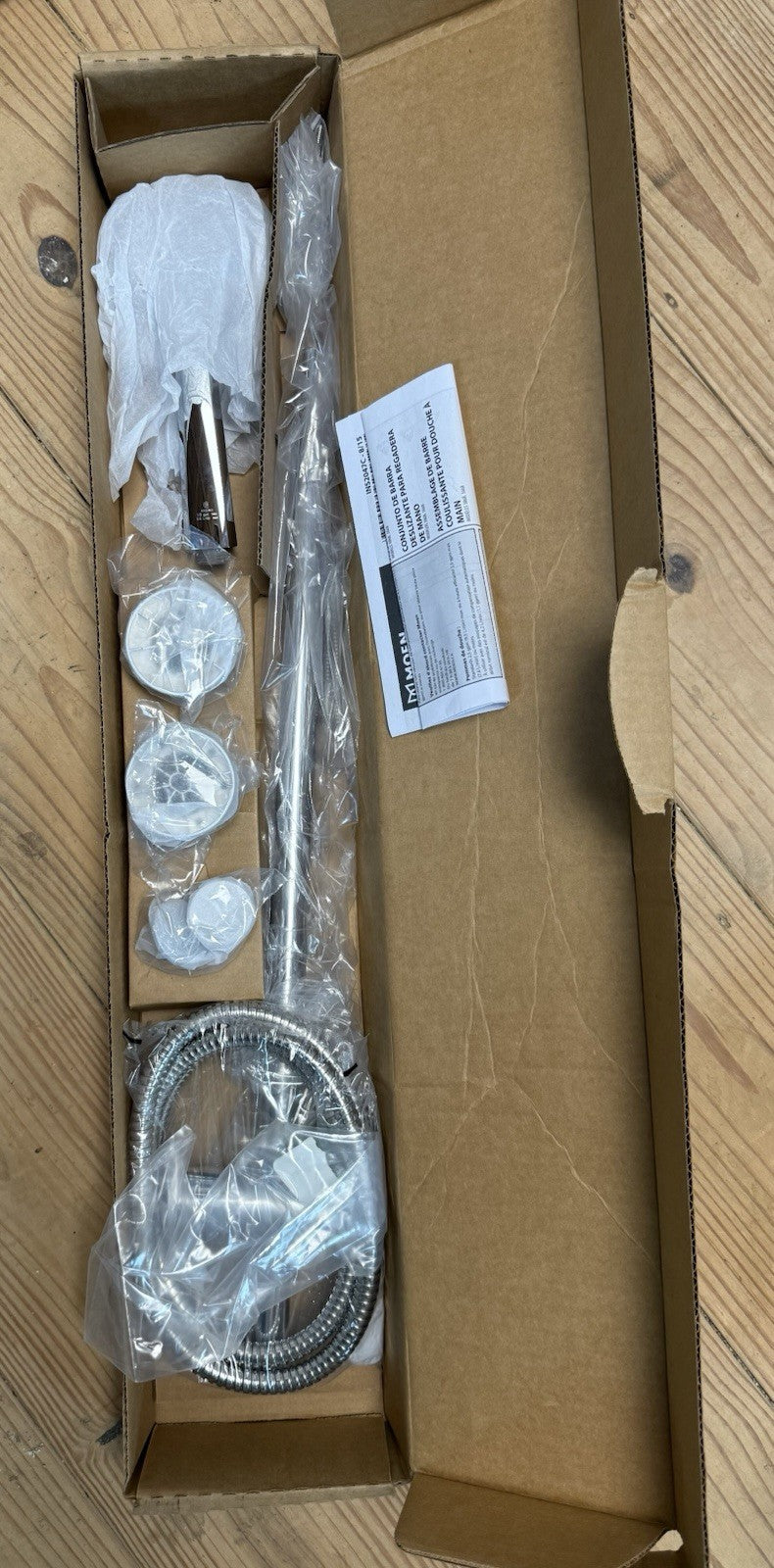 Moen 3868EP Hand Shower Kit Slide Bar & Hose Chrome Eco-Performance 1.75 GPM