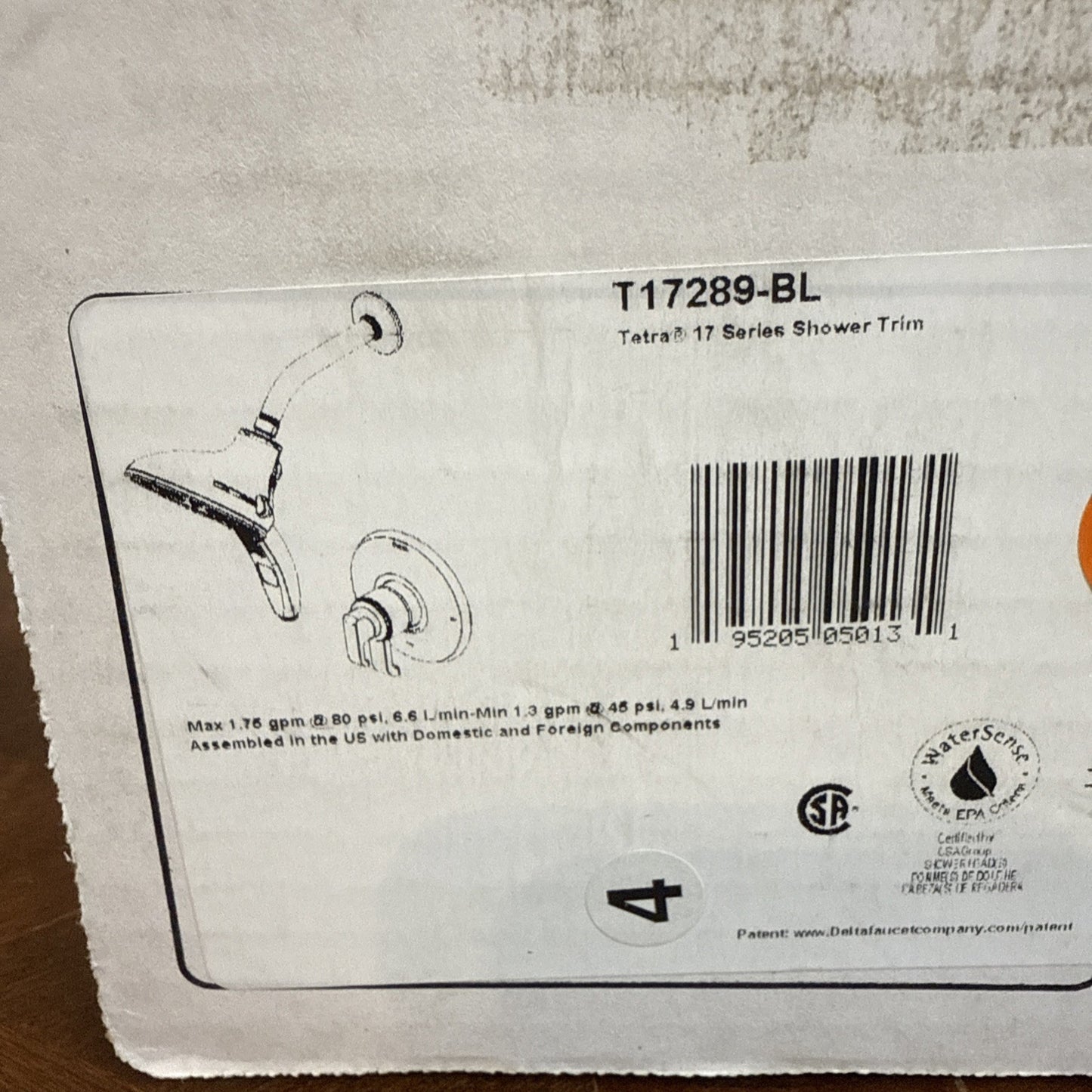 Delta T17289-BL Tetra Monitor 17 Series Shower Trim – Matte Black