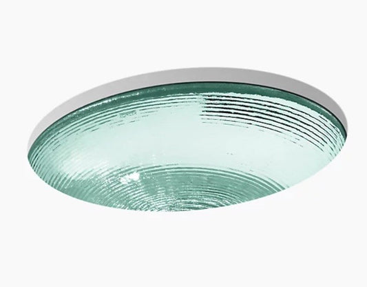 KOHLER Whist® K-2741-TG2 Glass Undermount Oval Lavatory – Translucent Dew – NEW