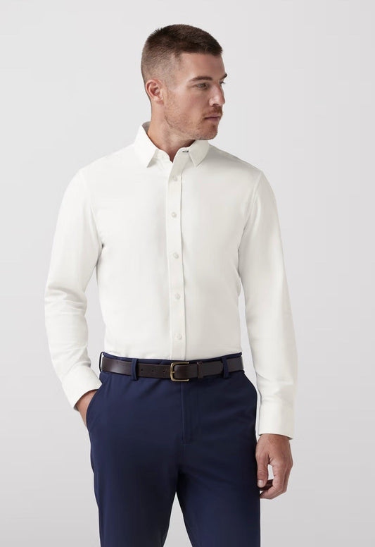 Mizzen And Main Bateman Twill Dress Shirt Medium Trim Fit