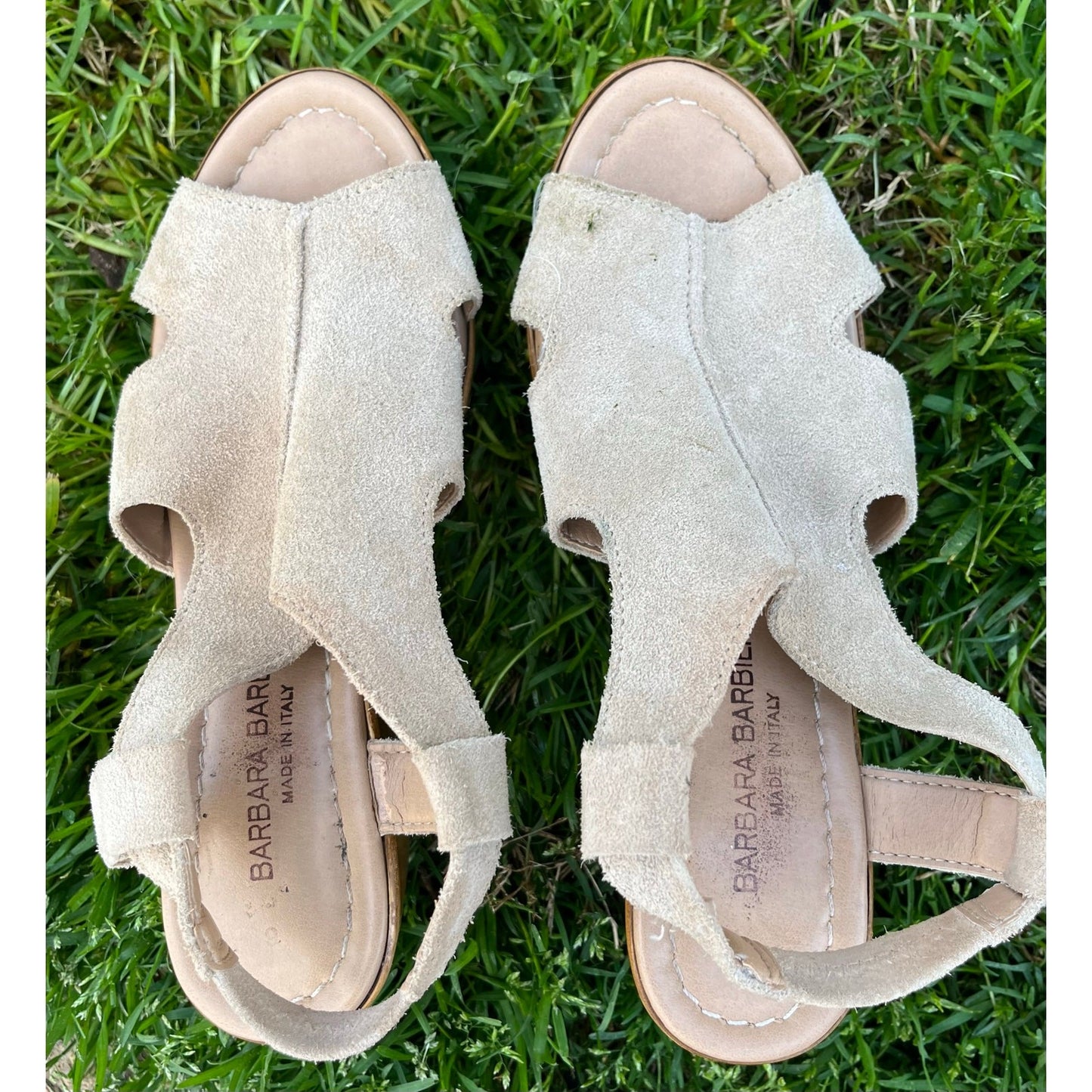 Barbara Barbieri Suede Wedge Sandle, size 6