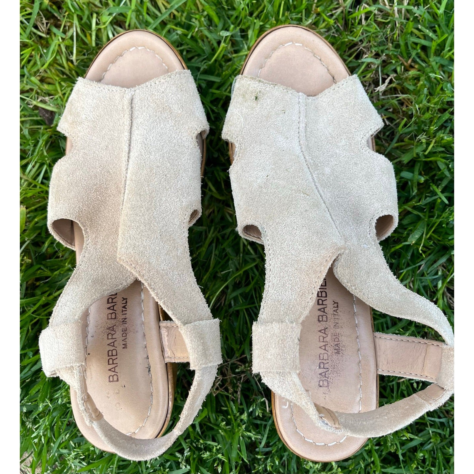 Barbara Barbieri Suede Wedge Sandle, size 6