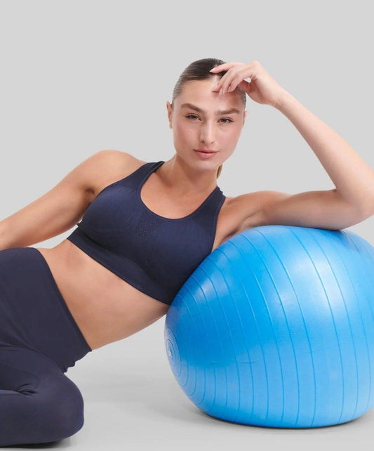 The NowSunday Racerback Sports Bra (sewn in pads) 1145 Navy, Size S