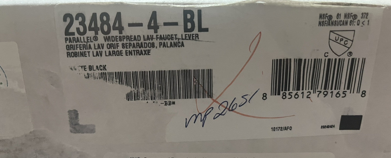 Kohler K-23484-4-BL Bathroom Sink Faucet - Black