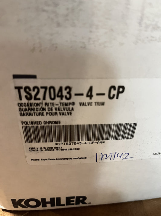 Kohler TS27043-4-CP Occasion Rite-Temp Shower Valve Trim Lever Handle Chrome