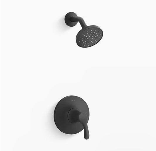 Kohler K-TS27392-4G-BL Simplice Rite-Temp Shower Trim Kit, Matte Black, 1.75 GPM