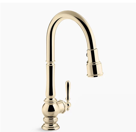 Kohler Artifacts Pull-Down Kitchen Faucet K-99259-AF – Vibrant French Gold ✨
