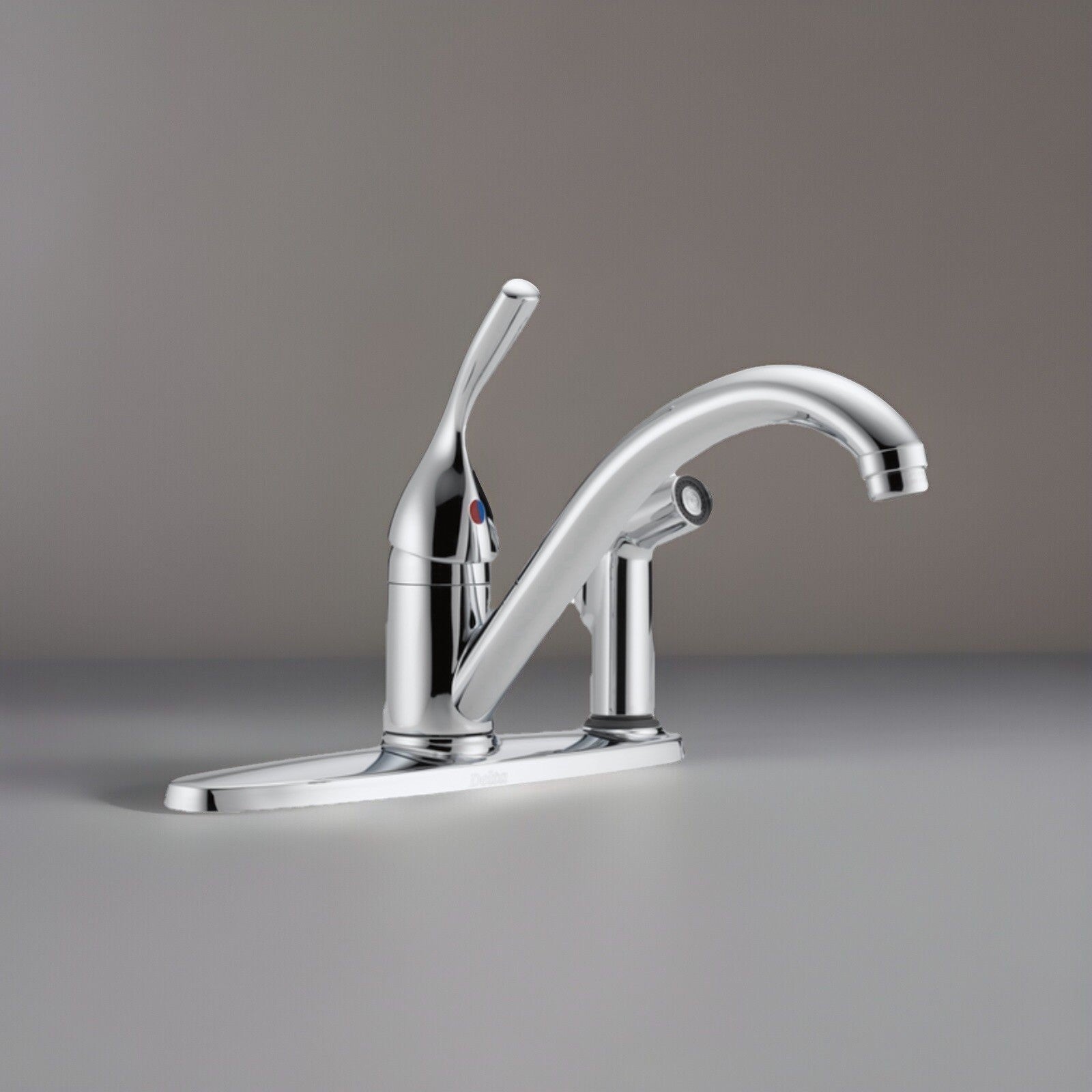 Delta 300-DST Classic Single-Handle Kitchen Faucet w/ Side Sprayer, Chrome ✨🚰