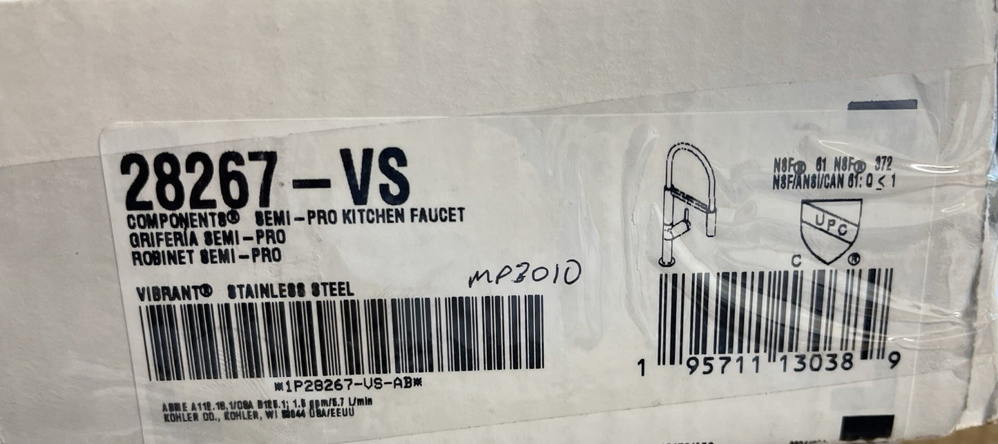 Kohler K-28267-VS Semi-Professional Kitchen Faucet – Vibrant Stainless