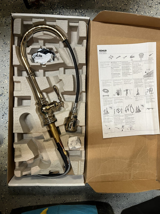 Kohler Artifacts Pull-Down Kitchen Faucet K-99259-AF – Vibrant French Gold ✨